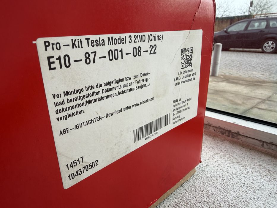 Molas Eibach Pro kit Tesla Model 3 RWD