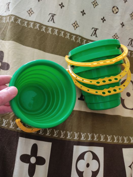 Набор: Детское Ведро Для Песочницы, Новые, 4 Шт. Цена За Все