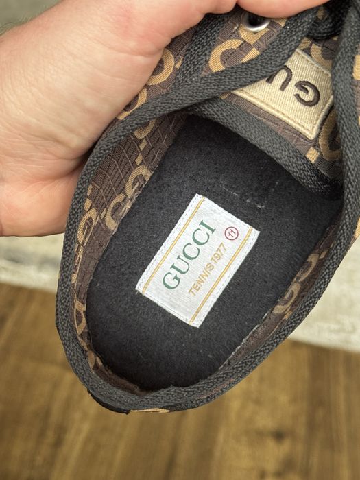 Gucci Tennis 1977 Low 'GG Monogram - Ebony Beige кеди чоловічі