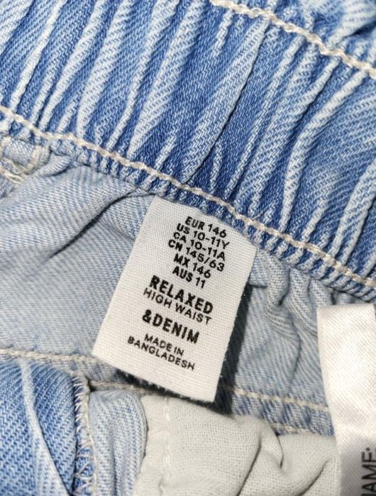 Джинсы paperbag с высокой посадкой H&M
