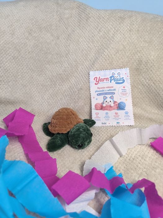 Żółw, żółwik na szydełku, zielony, handmade pluszak