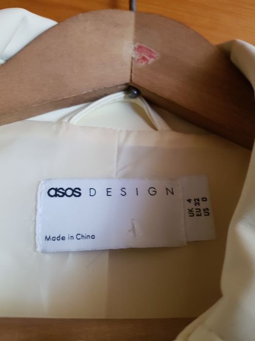 Kurtka ekoskóra ecru kremowy na sukienkę 42XL