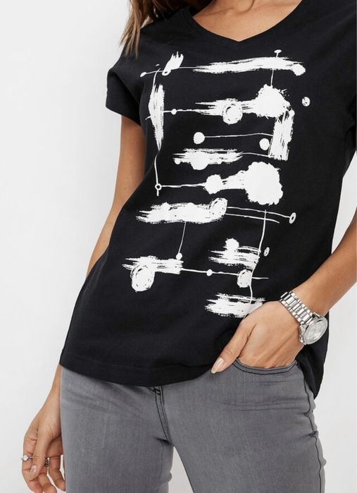 T-Shirt damski czarny r.38