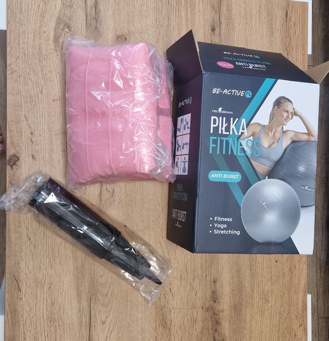 Piłka gimnastyczna antiburst 75cm z pompką