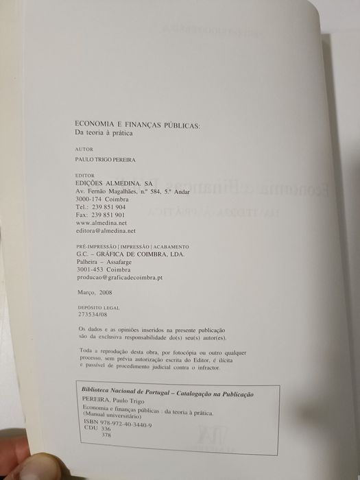 Economia e Finanças Públicas