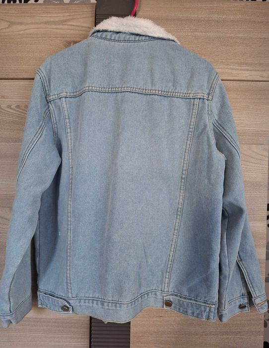 Kurtka męska z kożuszkiem jeansowa
