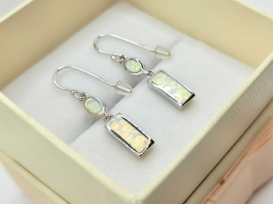 Srebrne kolczyki pr. 925 OPAL