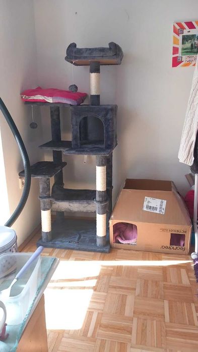 Drapak dla kota duży wysoki drapak NOWY dla kota domek legowisko NOWY