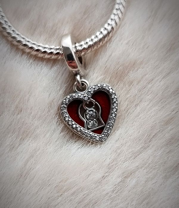 Pandora Charms / Zawieszka - Czerwone serce / Srebro 925 ALE