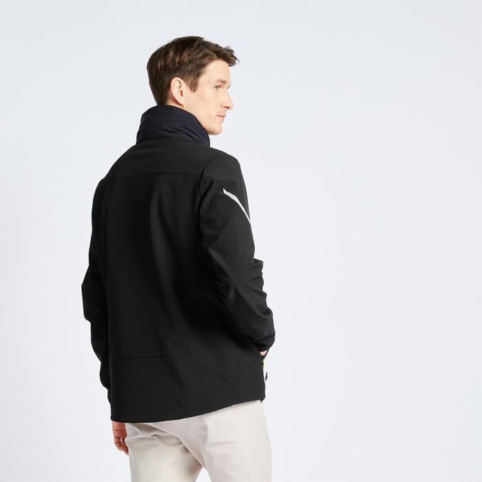 Casaco Softshell Corta-Vento de Vela Homem Sailing 500 Preto