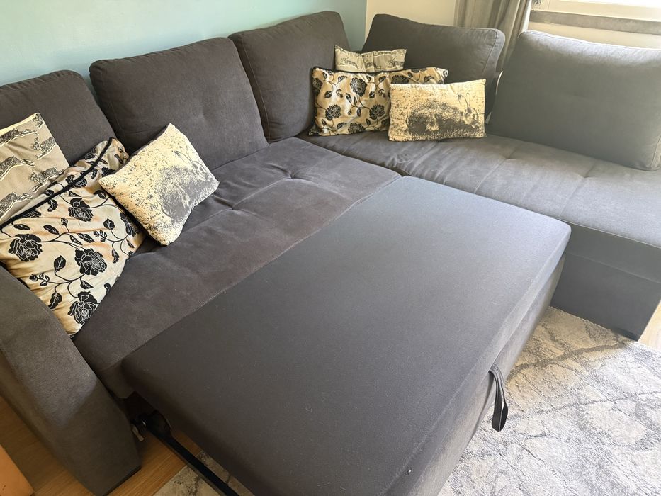Sofa  cama 2,80 por 1,40 cinzento
