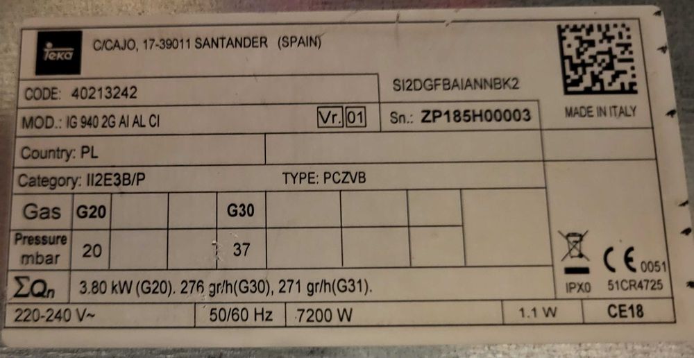 Płyta gazowo-indukcyjna