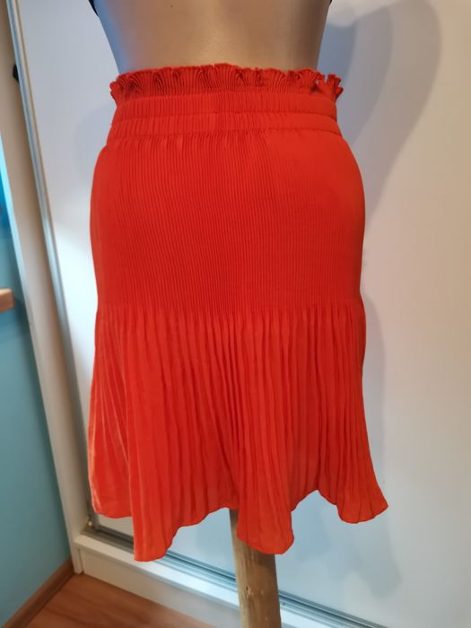 Plisowana spódnica damska H&M rozm 38, pomarańcz, nowa