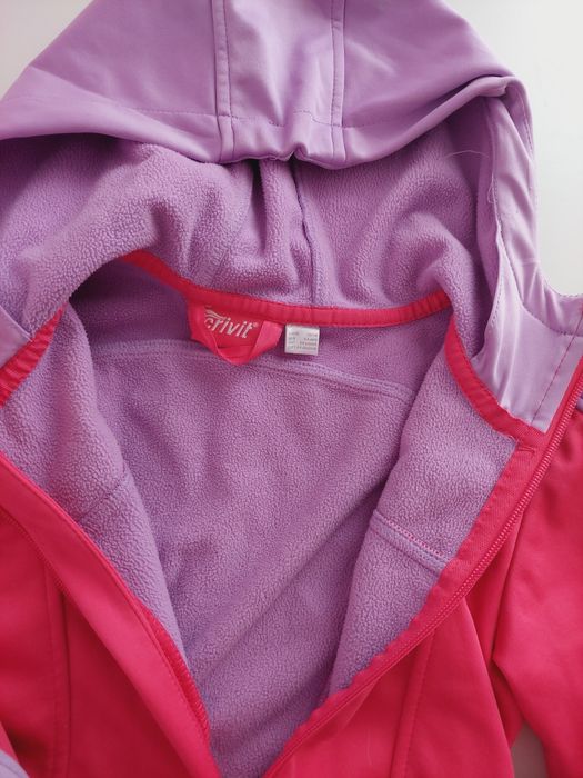 Kurtka przejściowa z polarem sportowa crivit 122-128 cm