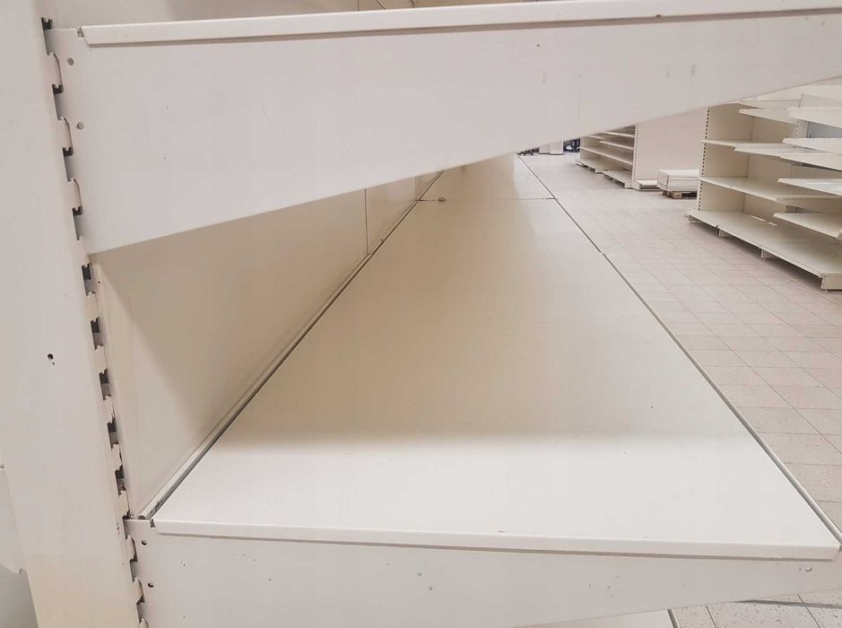 regały przyścienne metalowe modułowe sklepowe meble magazynowy