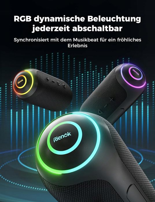 Głośnik Przenośny Łazienkowy Bluetooth Wodoodporny