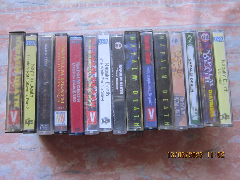 аудіокасети Death,Cannibal Corpsе,Napalm Deth,Sepultura,Pantera