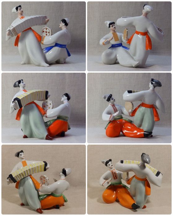 Статуэтки «КАЗАК козак и девушка» фарфор СССР 100% Оригинал! сост.ЛЮКС