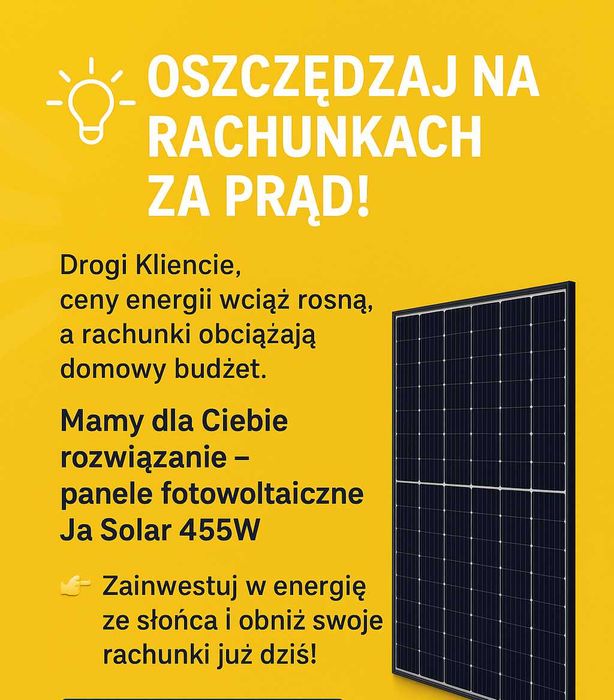 Panele Fotowoltaiczne JA SOLAR 455W JAM72S20-455/MR