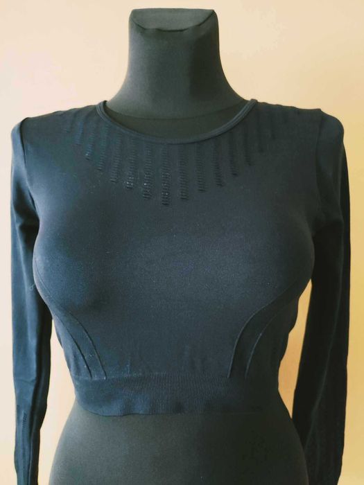 Czarny top sportowy, Shein, M/38