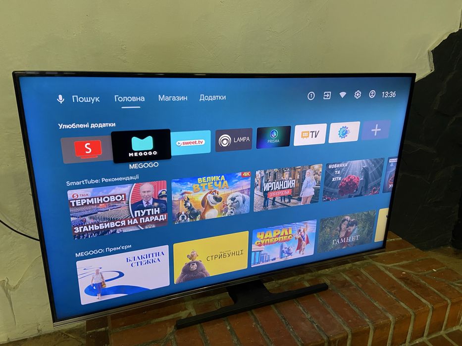 Телевізор telefunken 50 smart tv 4 k android + кріплення на стіну