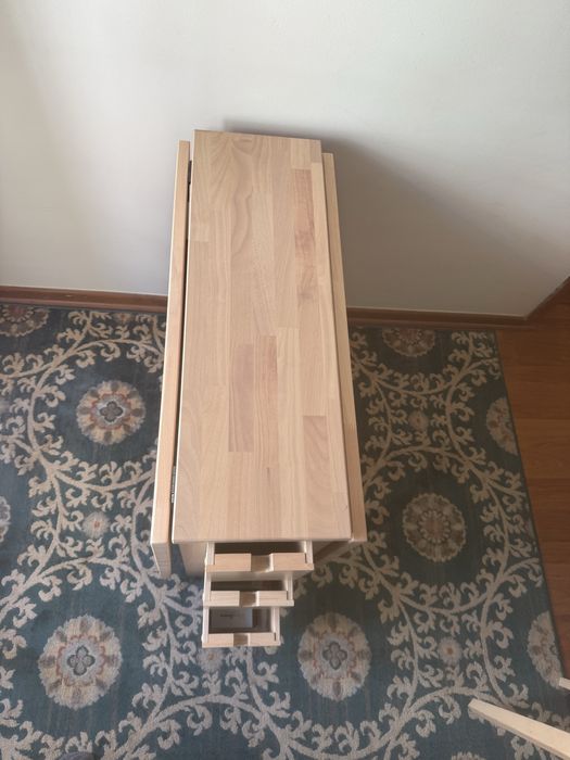 IKEA NORDEN Mesa Extensível Dobrável c/ 3 Gavetas