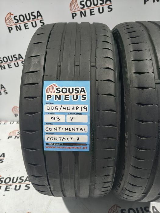 2 pneus semi novos 225-40R19 Continental- Oferta dos portes