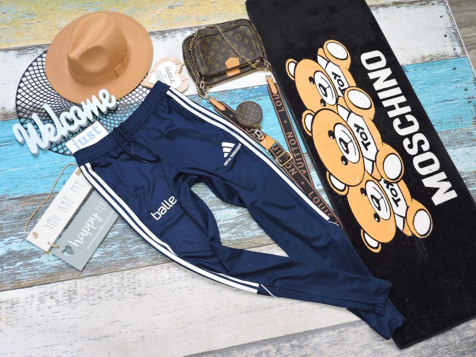 Adidas Oryginalne spodnie dresy logo zamki S