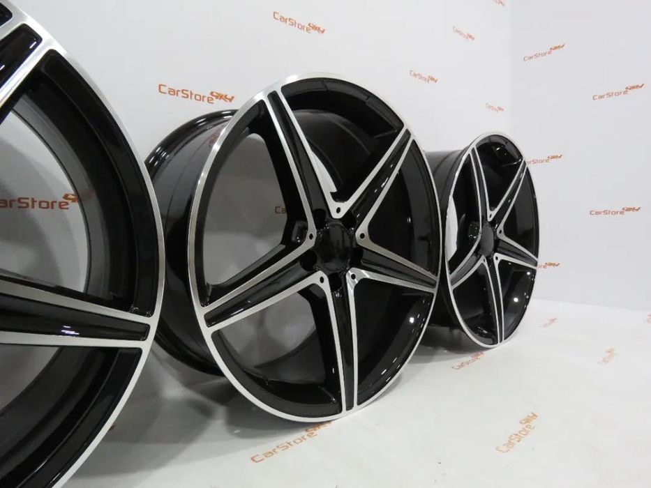 Jantes Look Mercedes AMG 19 x 8j et42 + 9j et 45 5x112 Preto + Polido