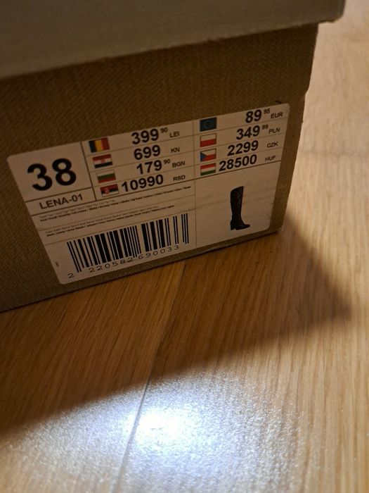 Kozaki skórzane czarne Lasocki Lena-01 rozmiar 38