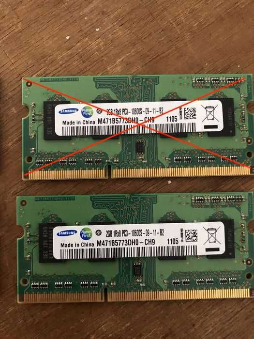 Memorias RAM 512mb e 2gb
