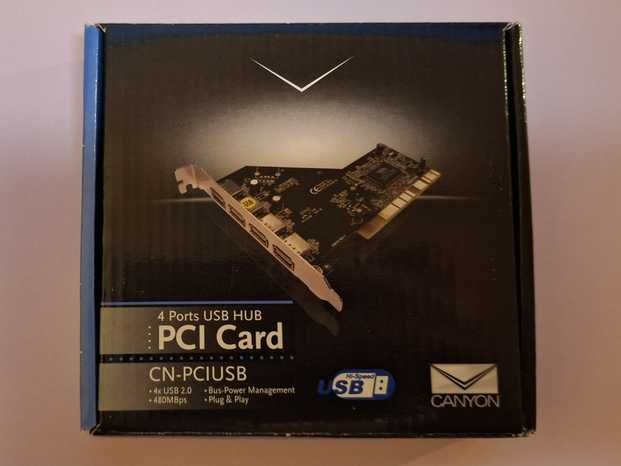 Placa PCI de expansão com 4 portas USB 2.0 para desktop