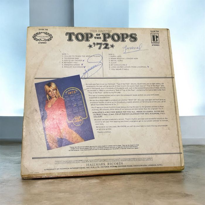 Disco Vinil "The Best of Top of the Pops '72" – Hallmark Records