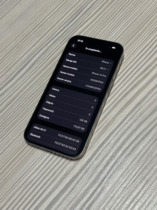 Apple iPhone 14 Pro 128GB • Gold • Pewny zakup • FV / paragon