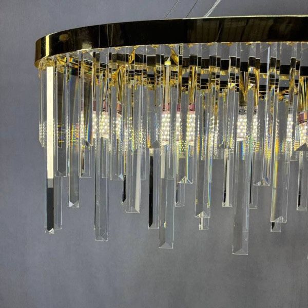 Кришталева люстра видовжена люстра підвісна