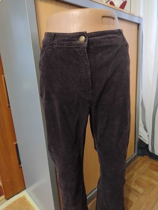Джинсы микровельвет, цвет шоколад, размер XL - 52 - 18