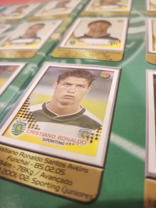 2002-03 com autocolante Cristiano Ronaldo Panini Futebol #306