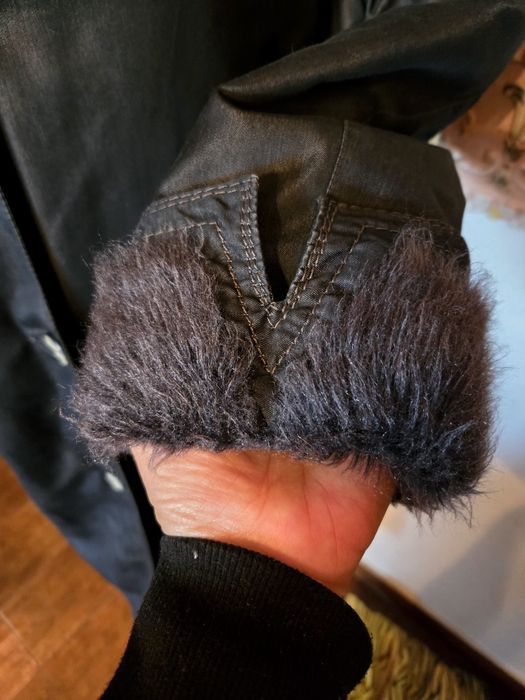 Casaco longo inverno com pelo sintético