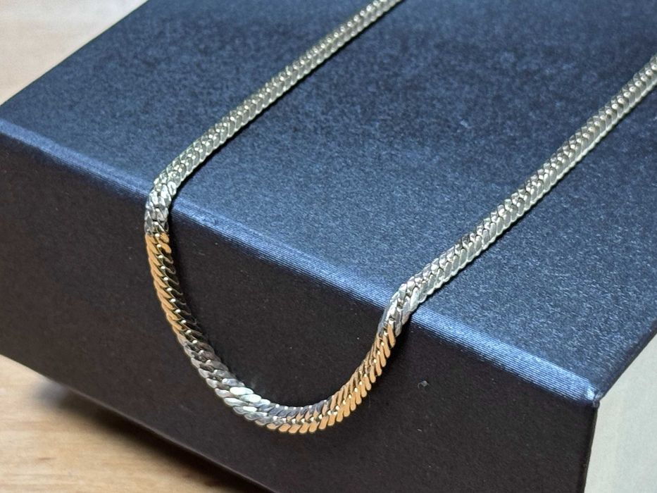 Piękny złoty łańcuszek/kolia "taśma"  p585  46cm