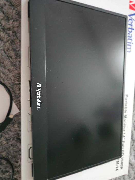 Monitor przenośny Verbatim PM-14, 14" full HD – stan idealny, komplet