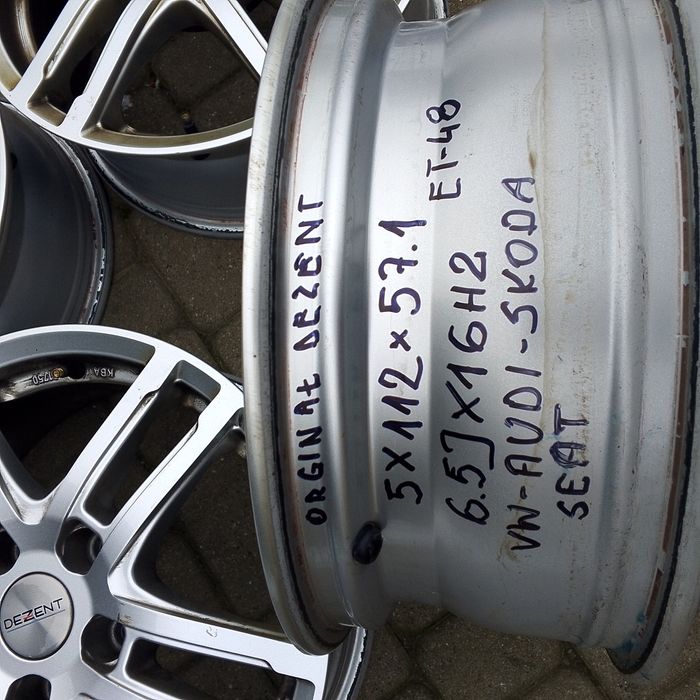 Alufelgi Dezent 4 szt. 16 cali VW Audi Skoda Seat