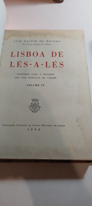 Lisboa de Lés-a-Lés - Luiz Pastor de Macedo (5 Volumes)