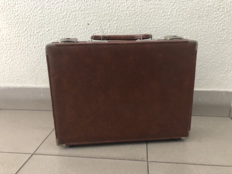 Mala vintage castanha 27x37