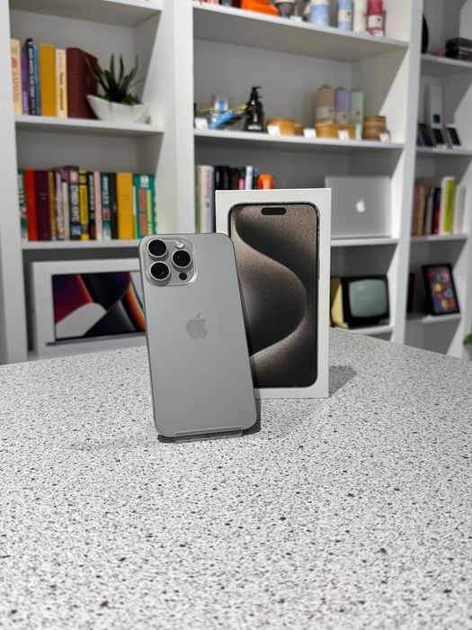 iPhone 15 Pro Max 512 Gb Natural Titanium, ідеал, з гарантією