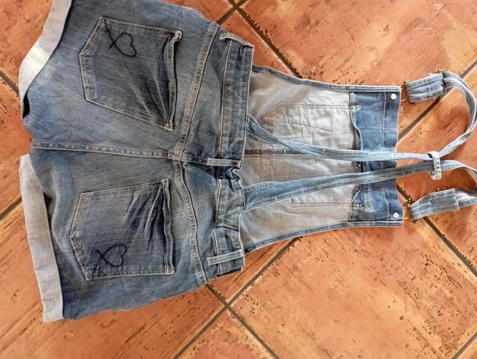 Ogrodniczki jeansowe 158 xxs