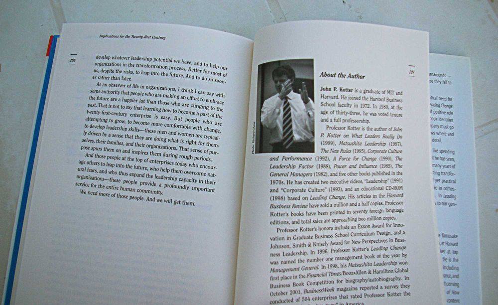 Leading Change. John P. Kotter. Harvard Business School Press, 1996