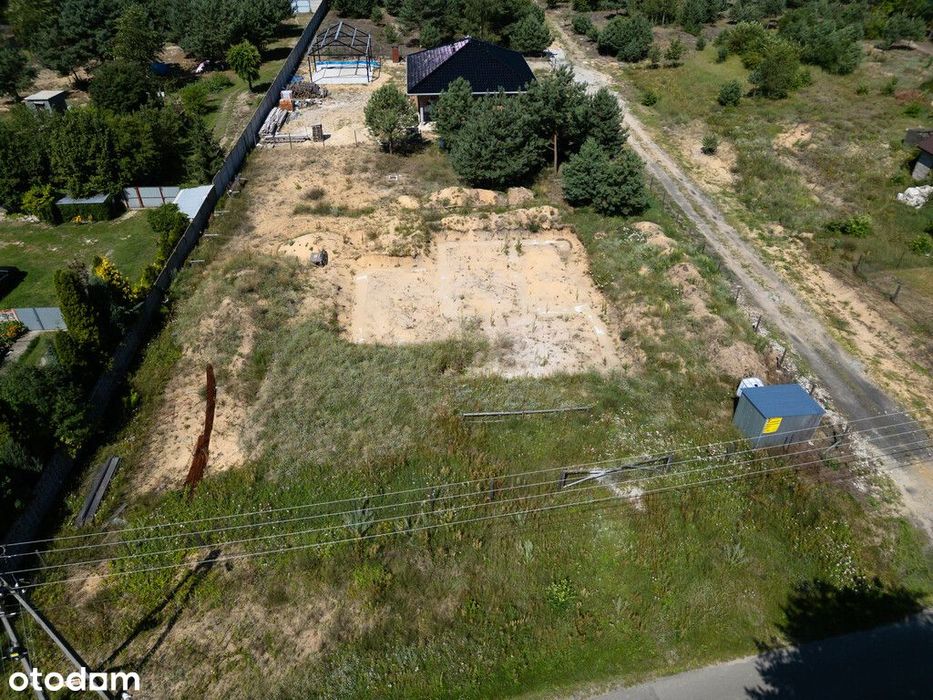 Działka z projektem + fundament 1500m2 Wymysłów