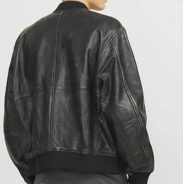 Blusão de verdadeiro couro de vaca Jack & Jones