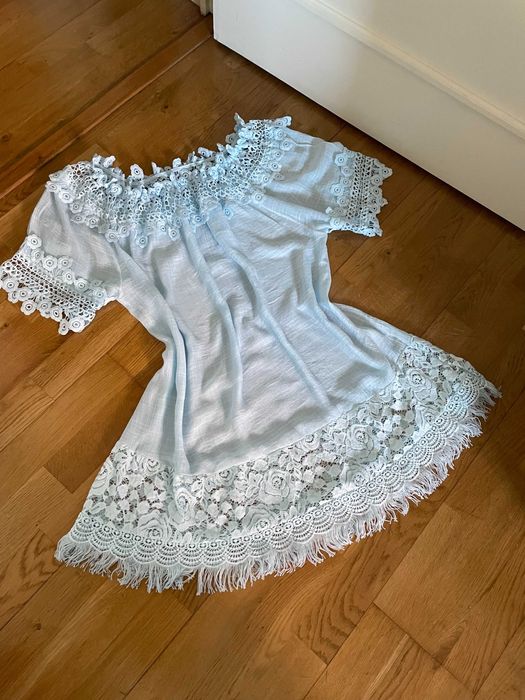 Túnica / Vestido de cor azul clara, marca Made in Italy