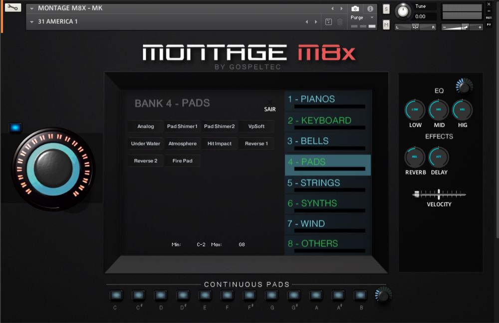 Livraria de Samples Kontakt Montage M8X GospelTec